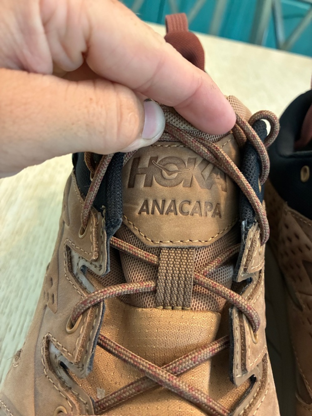 Men’s Hoka Anacapa Low GTX Hiking Sneaker Shoes (Brown/Tan/Black) - Picture 5 of 16